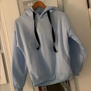 Boutique Piece Blue Hoodie with side zipper size M